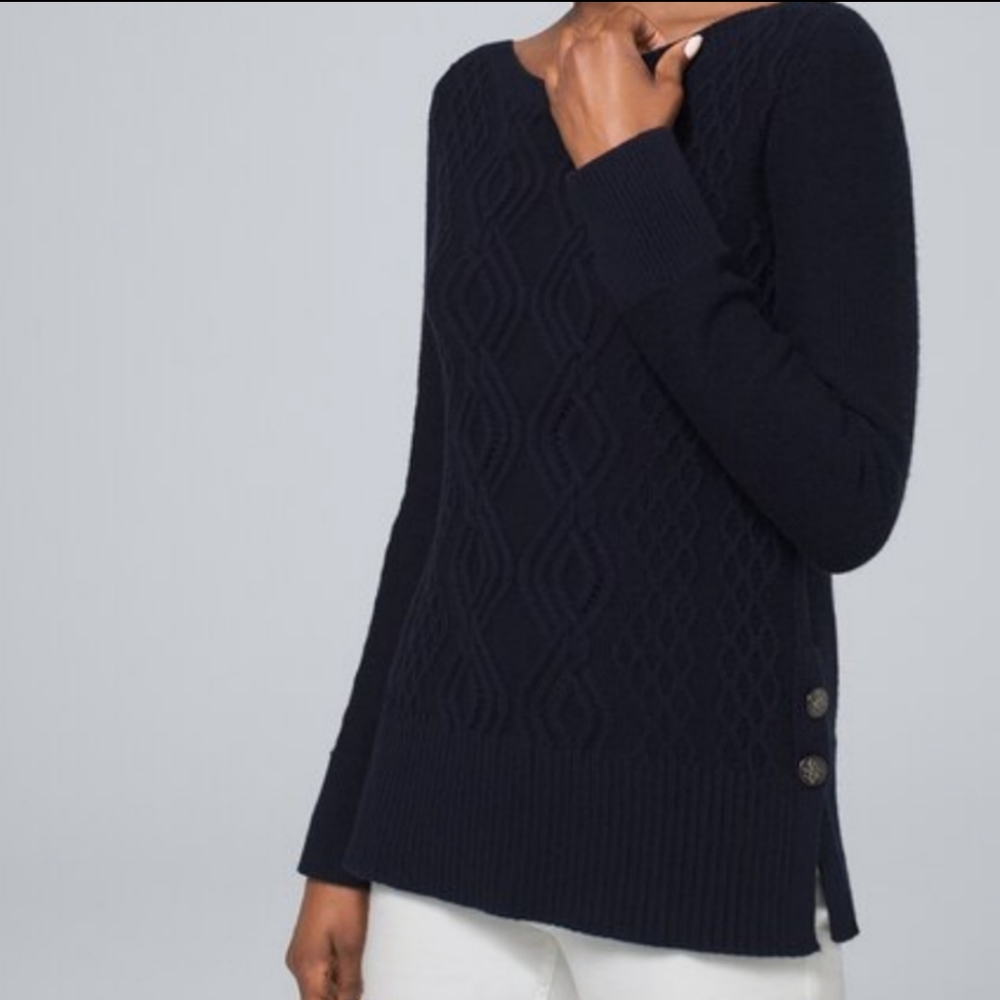 White House Black Market Navy Sweater